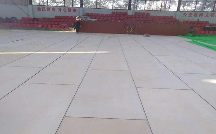 學(xué)校NBA籃球場(chǎng)木地板雙層龍骨結(jié)構(gòu)